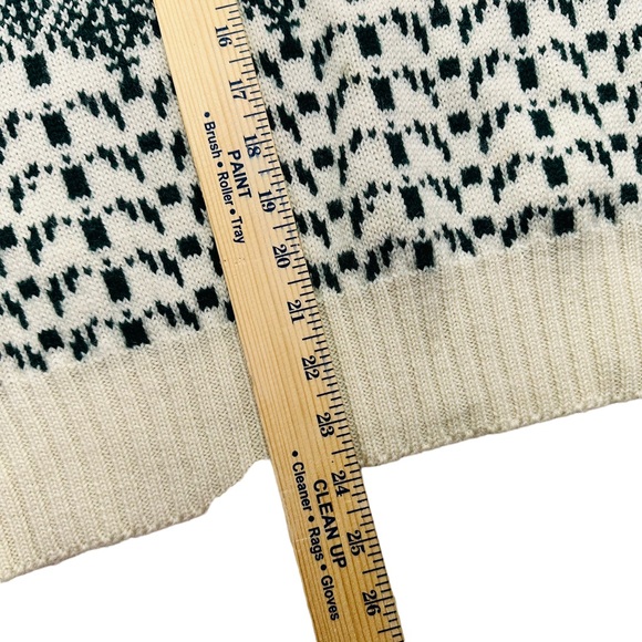 VTG EIR Nordic Snowflake Boiled Wool 1/4 Zip Sweater - Picture 3 of 9